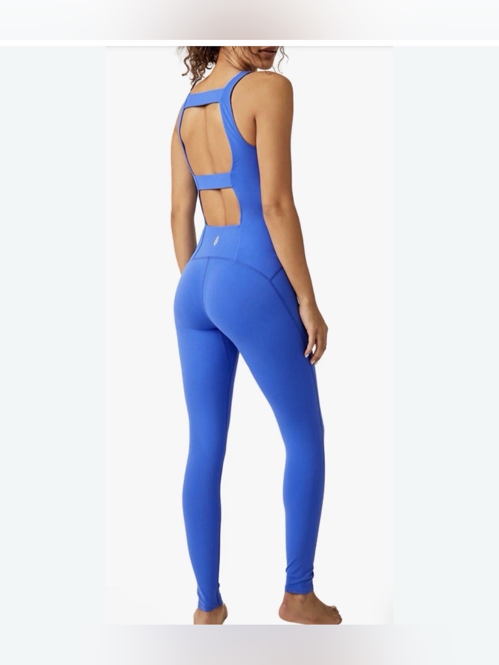 FP Movement Never Better Strappy Back Jumpsuit blue size M